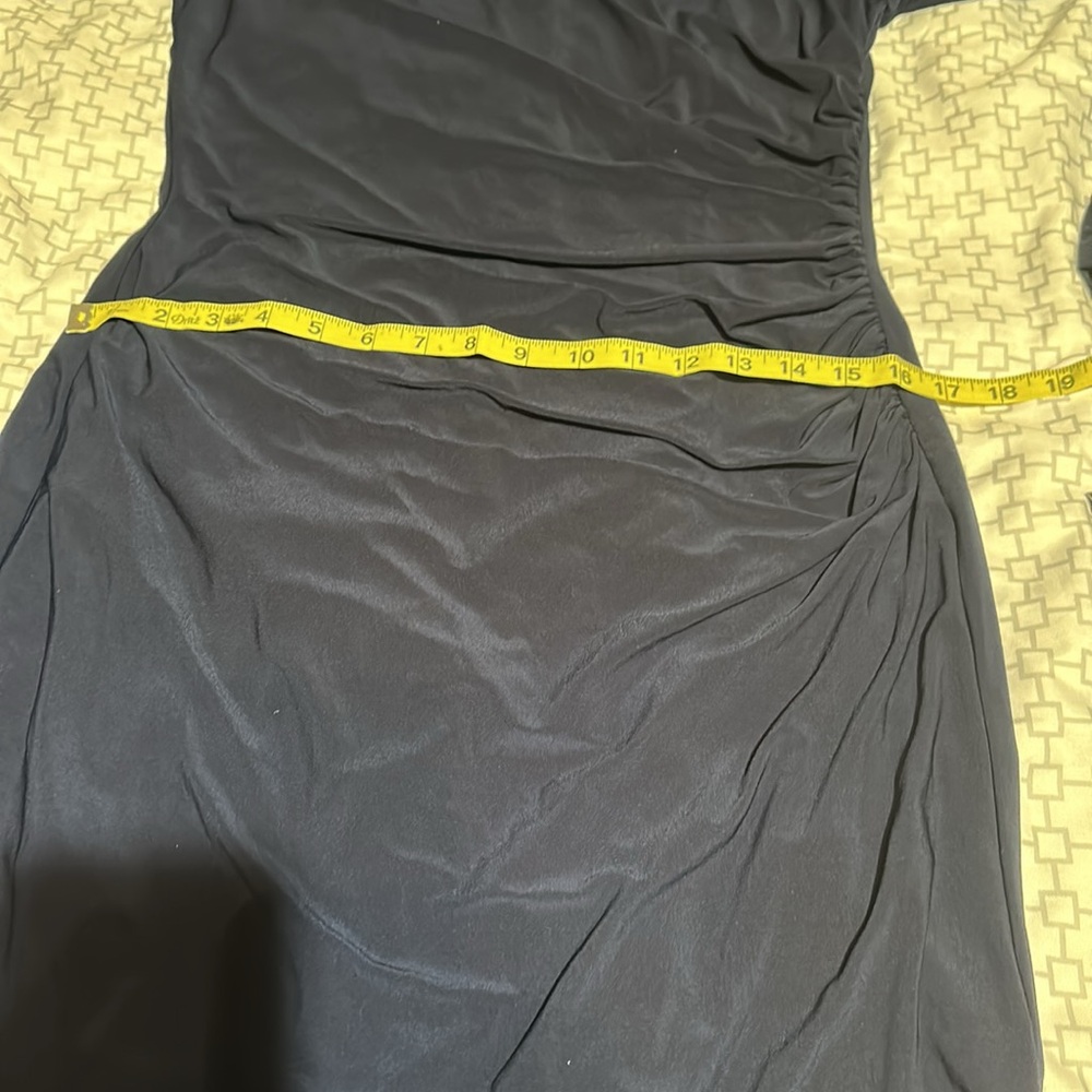 Elegant Navy Blue Long Sleeve Dress - Picture 16 of 16